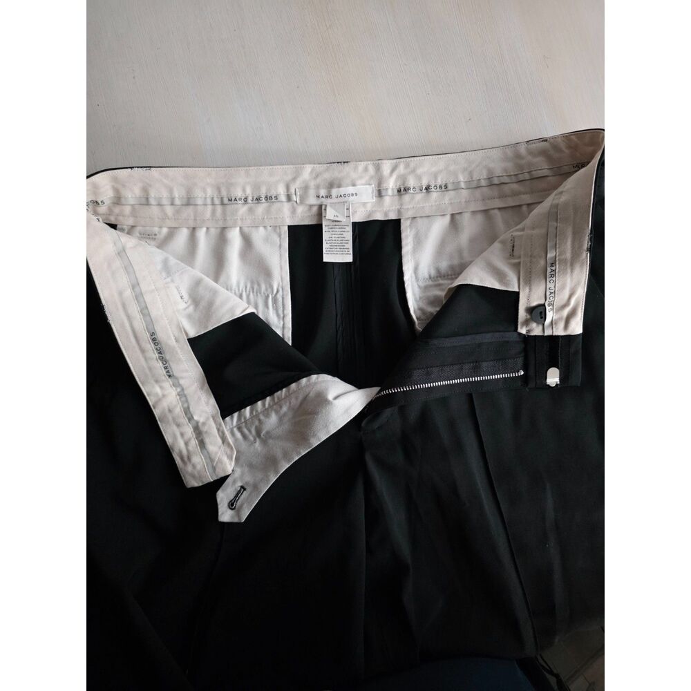 Marc Jacobs Designer Trousers Pants Black Cropped Tuxedo Trim Sz 10 Retail $495 - Picture 12 of 15